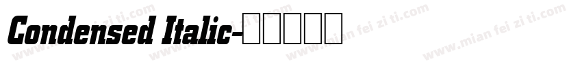 Condensed Italic字体转换